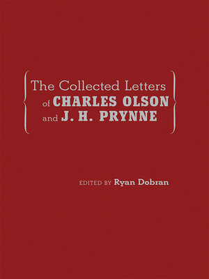 cover image of The Collected Letters of Charles Olson and J. H. Prynne